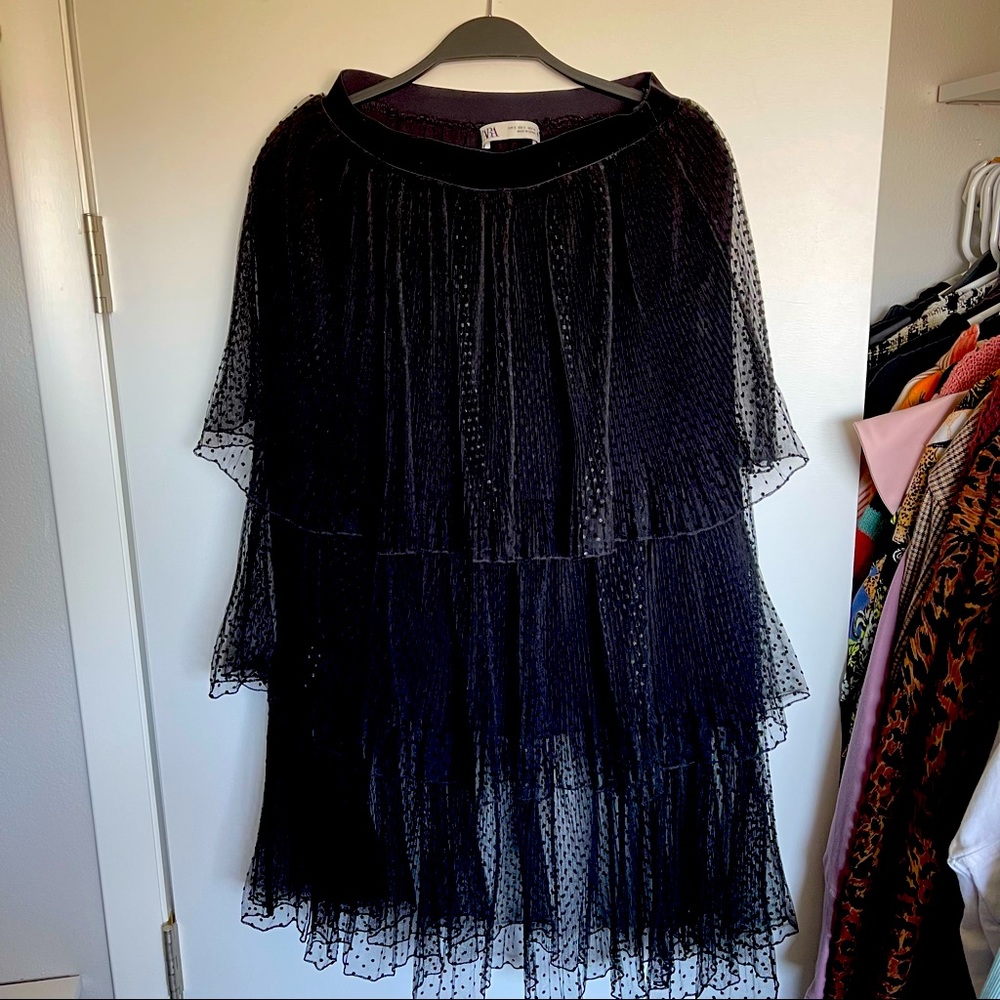 Zara tulle midi skirt